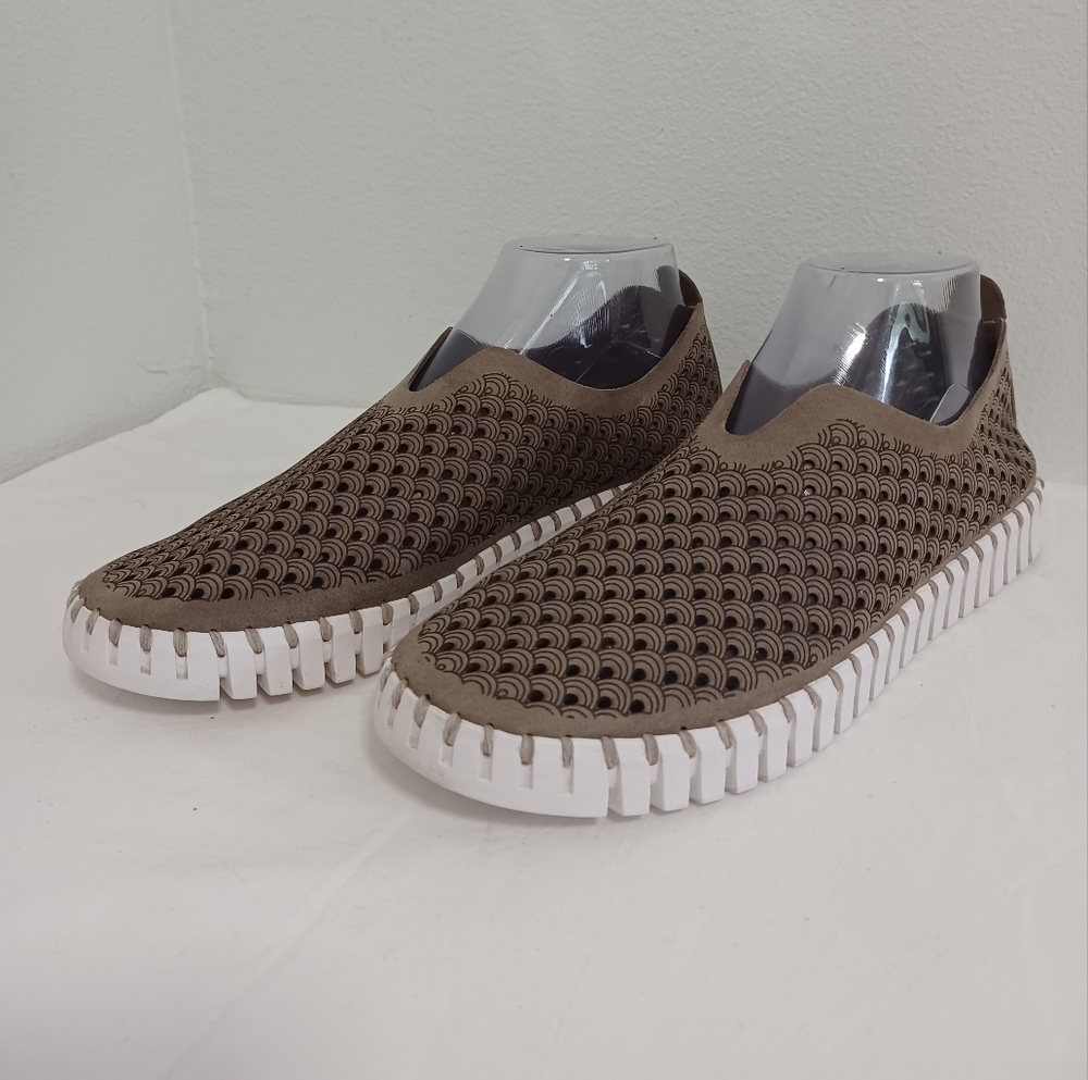 Ilse Jacobsen Tulip sneakers slip-on brown leather size 40